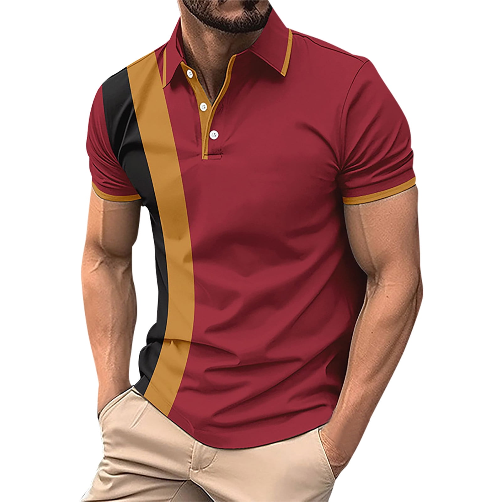 Nisorays Golf Polos for Men QuickDry Athletic Button Down Shirts Mens Polo Shirts Short Sleeve