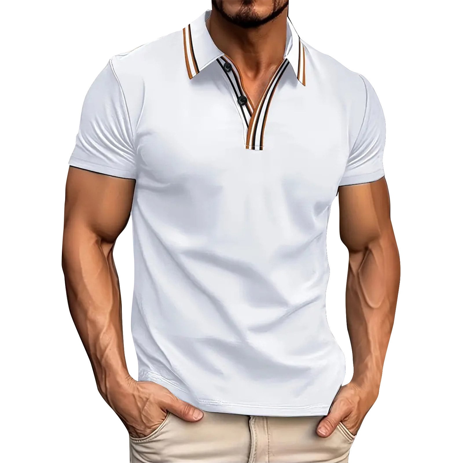 Nisorays Golf Polos for Men QuickDry Athletic Button Down Shirts Mens Polo Shirts Short Sleeve
