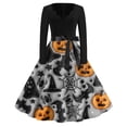 Nisorays Halloween Dress Vintage Swing Womens Cocktail Dresses 2024