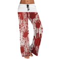 Nisorays Halloween Pajama Pants Women Pumpkin Face Graphic Elastic High