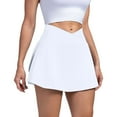 thumbnail image 1 of Nisorays Women's Active Athletic Skort Lightweight Tennis Skirt Perfect for Running Training Sports Golf White XL, 1 of 8