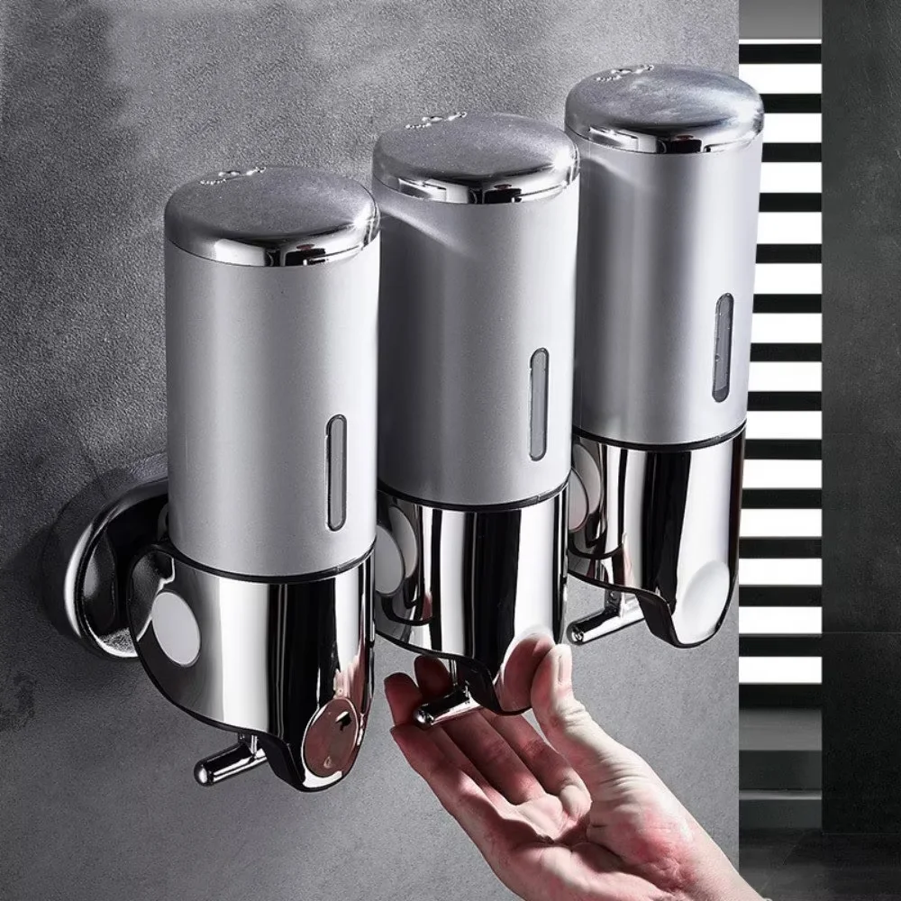 Prus Waso Shampoo Dispenser for Shower Wall, Contains Shower Shampoo  Dispenser 3 Chamber No Drill. Pump Bottle Dispenser with Wall Mount  Brackets
