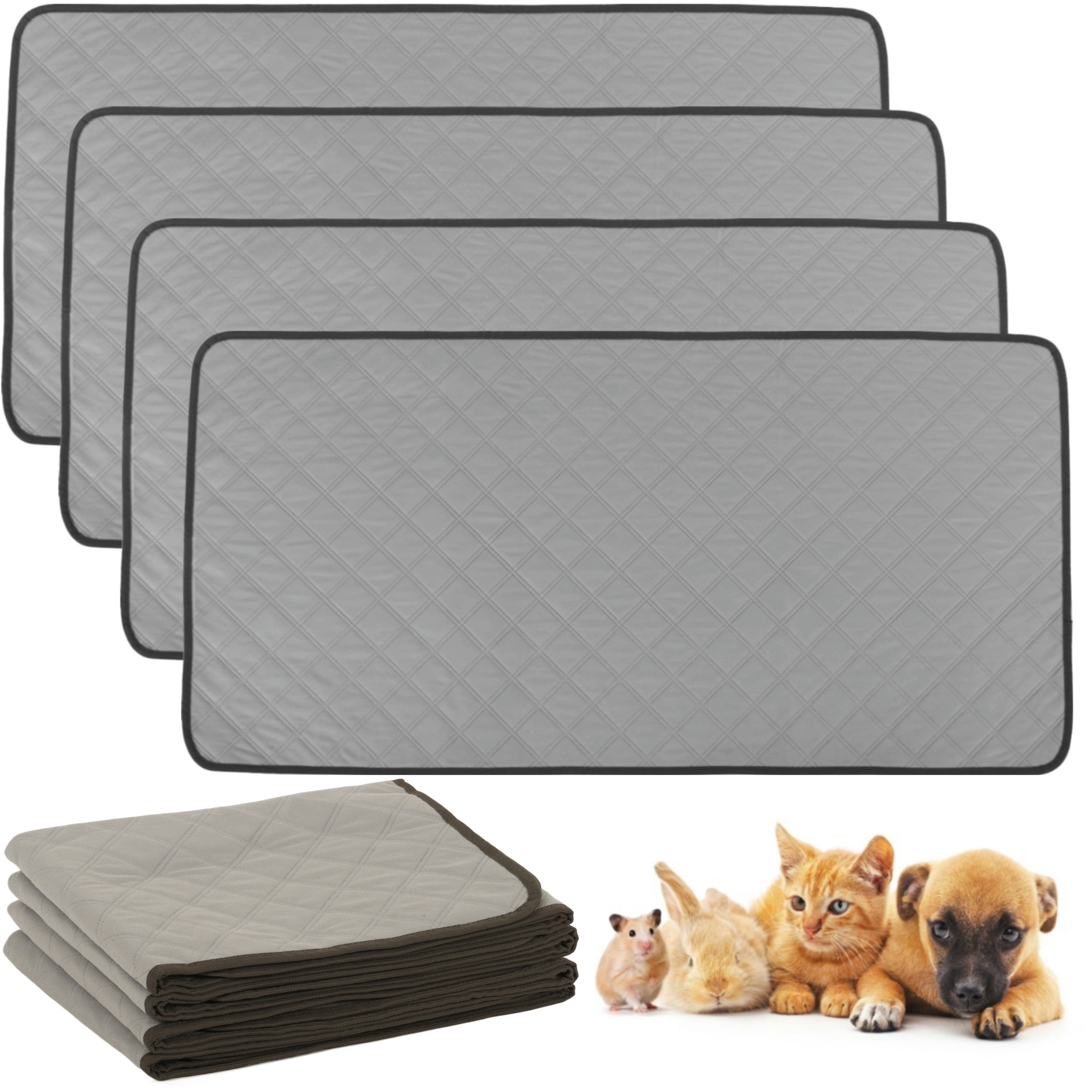 Nisorpa 4pcs Guinea Pig Cage Liners, Absorbent Washable Pee Pads