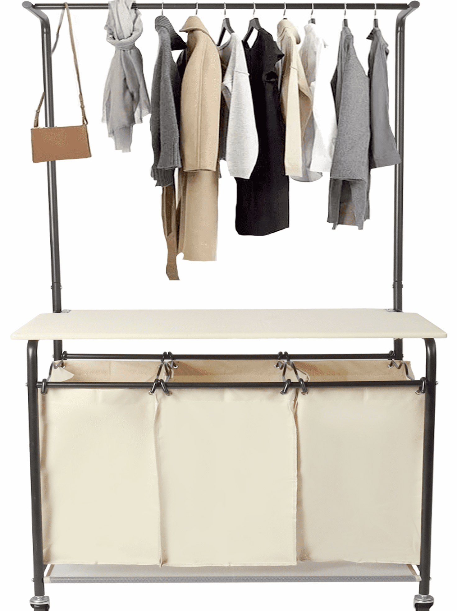 Collapsible Hanging Laundry Basket with Handle Storage Organization Di–  SearchFindOrder