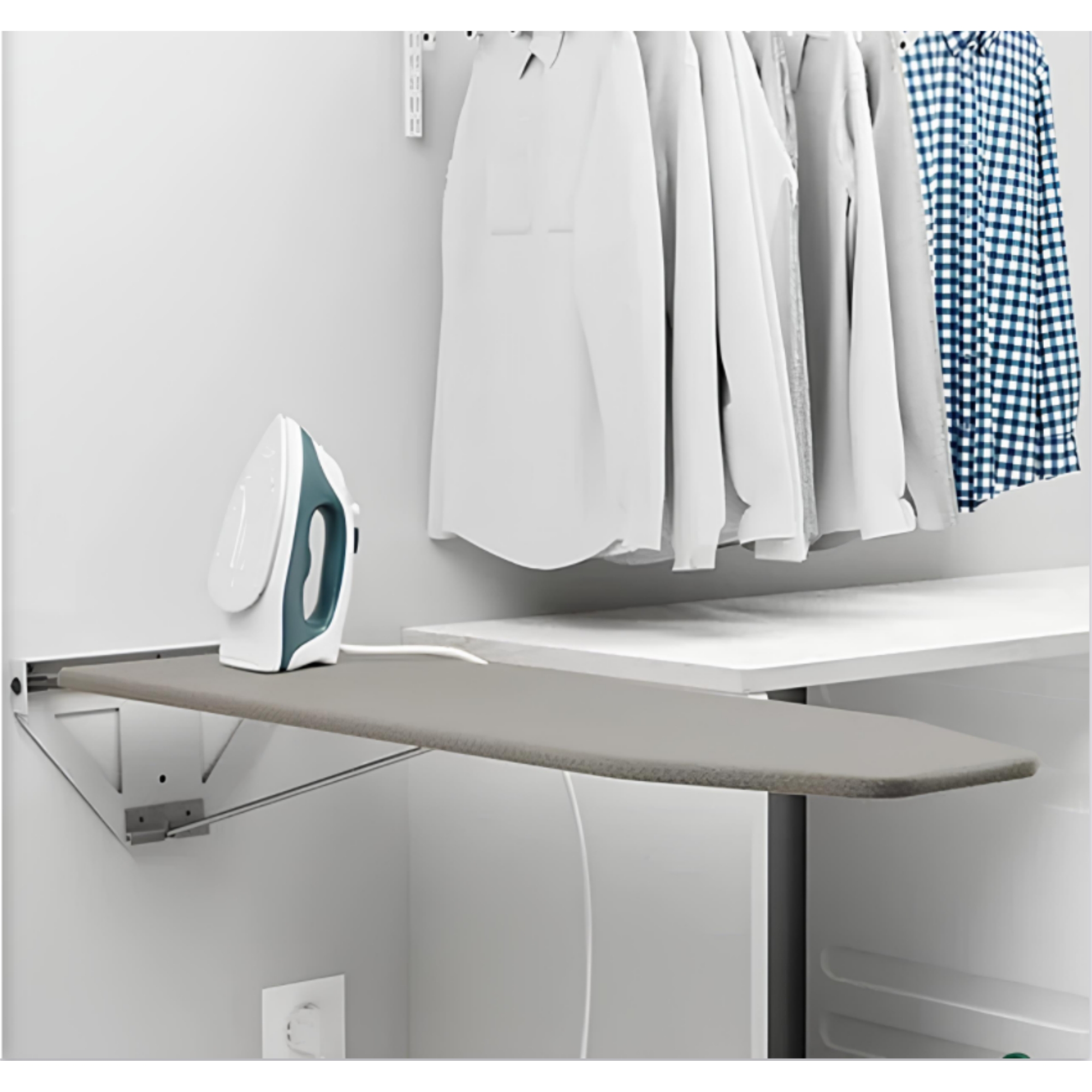 Nisorpa Wall Mounted Ironing Board, 37.4 inch SpaceSaving Foldable