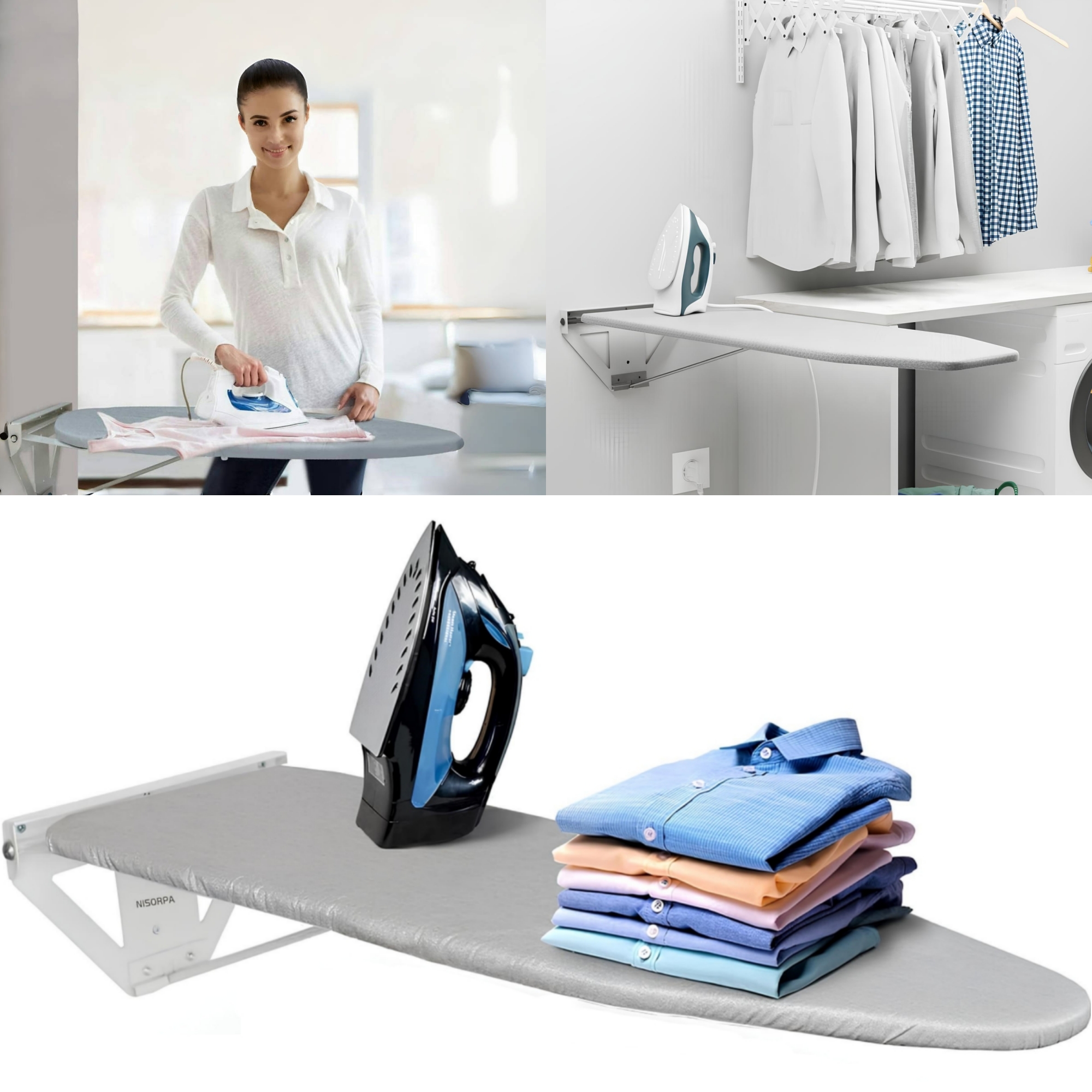 Hafele Wall Mounted Ironing Board, Easy Installation & Storage, Folding