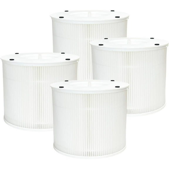 Nispira 12020 2-In-1 True HEPA Filter Replacement Compatible with Clorox Air Purifier Model 11020 & 11021 | Removes Particle Size Down to 0.3 micron | 4 Pack