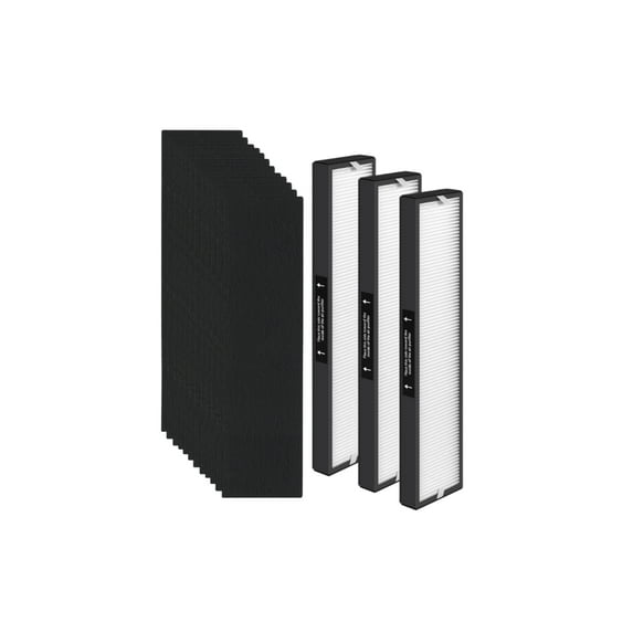 Nispira 182550 Filter Replacement for Bionaire BAP536UV-U Holmes HAP537UV / 2141139 Air Purifier (HEPA + Carbon), 3 Sets