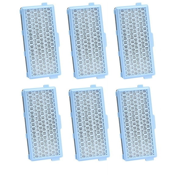 Nispira 2-in-1 SF-HA50 SF-AA50 Active HEPA AirClean Vacuum Filter Replacement For Miele Bagged Canister Cleaner Compact C2/ C1 Complete C2/ C3, S4 S5 S6 S8 S8000 S8999 S6000 S6999 S5000 6 Packs
