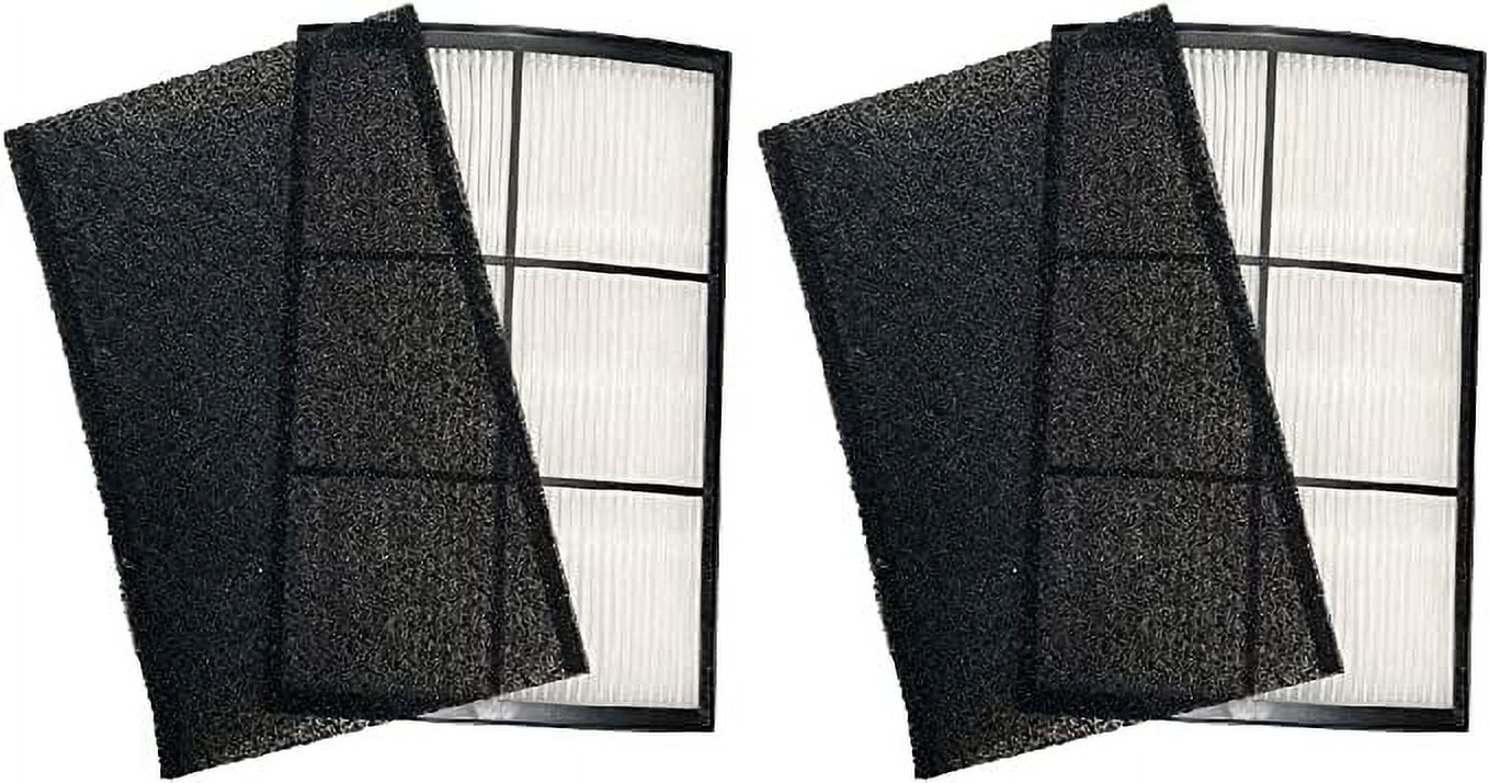 Nispira 2-in-1 True HEPA Activated Carbon Filter Replacement For Purezone Breeze Desktop Air Purifier PECOMPAP 2 Pack