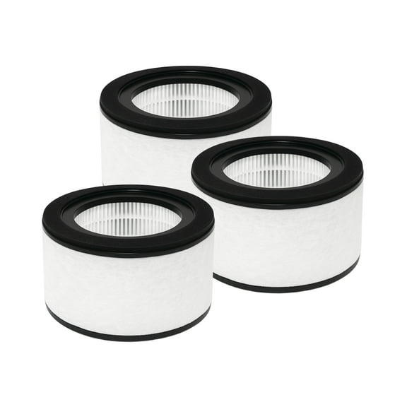 Nispira 3-in-1 True HEPA Carbon Filter Replacement Compatible with Crane Air Purifier EE-5067, 3 Pack