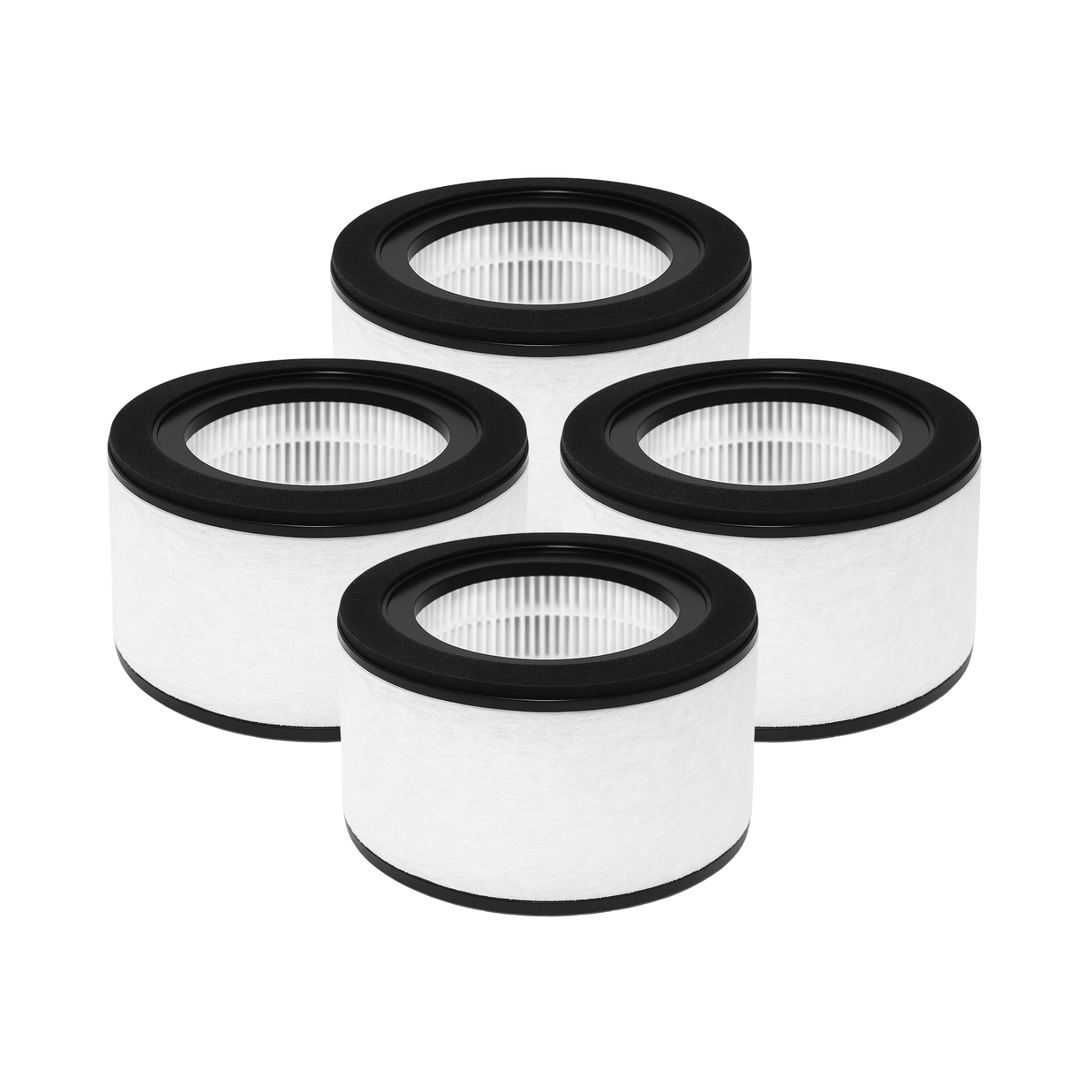 Nispira 3-in-1 True HEPA Carbon Filter Replacement Compatible with Crane Air Purifier EE-5067, 4 Pack