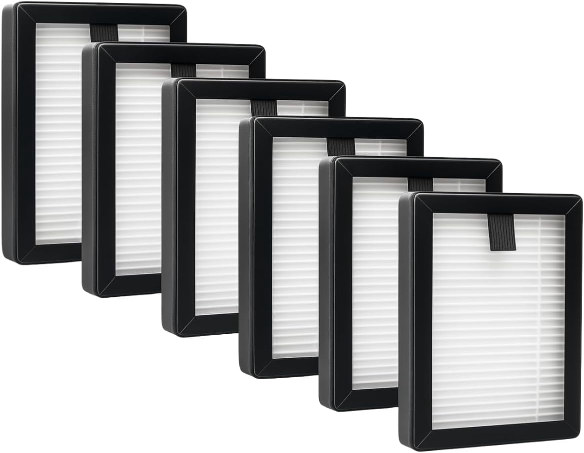 Nispira 3-in-1 True HEPA Filter Replacement Compatible with KOIOS and MOOKA Air Cleaner Air Purifier Model PM1220. A set of 6 Filters