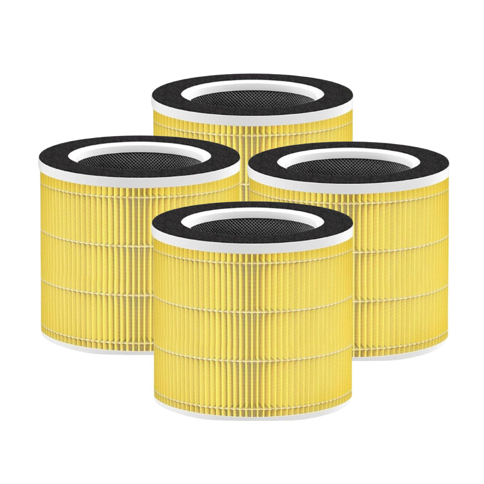 Nispira 4-in-1 True HEPA Activated Carbon Replacement Filter For RENPHO RP-AP089 Air purifier RP-AP089W / RP-AP089B Part RP-AP089-F1, 4 Pack