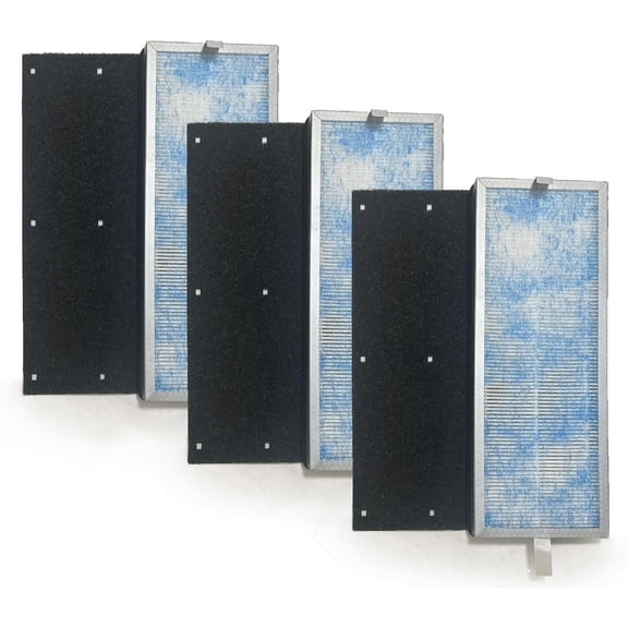 Nispira 4-in-1 True HEPA Filter Replacement Activated Carbon Compatible with Membrane Solutions MS18 Air Purifier Tower 3 Pack