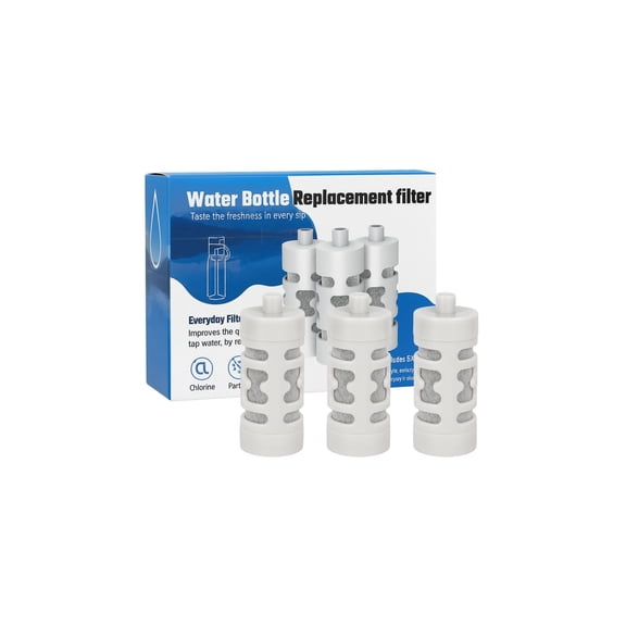 Nispira Activated Carbon Water Filter Replacement Compatible with Philips GoZero Everyday Water Bottle, 3 Pcs