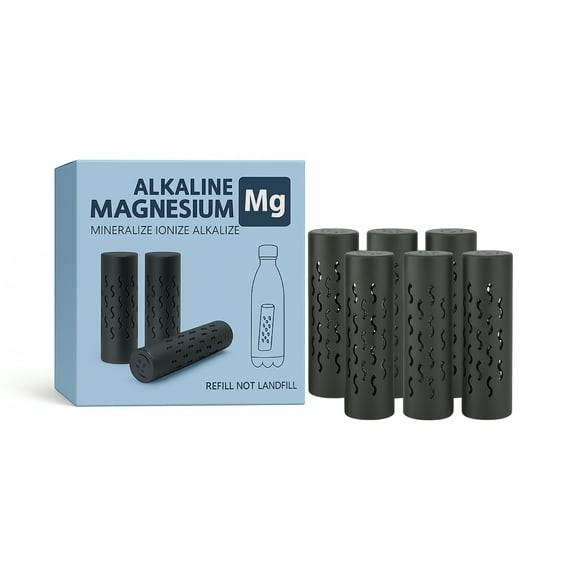 Nispira Alkaline Magnesium Water Infuser Sticks  Adds Electrolytes & Minerals Compatible with Any Bottle or Small Pitcher, 6 Pack