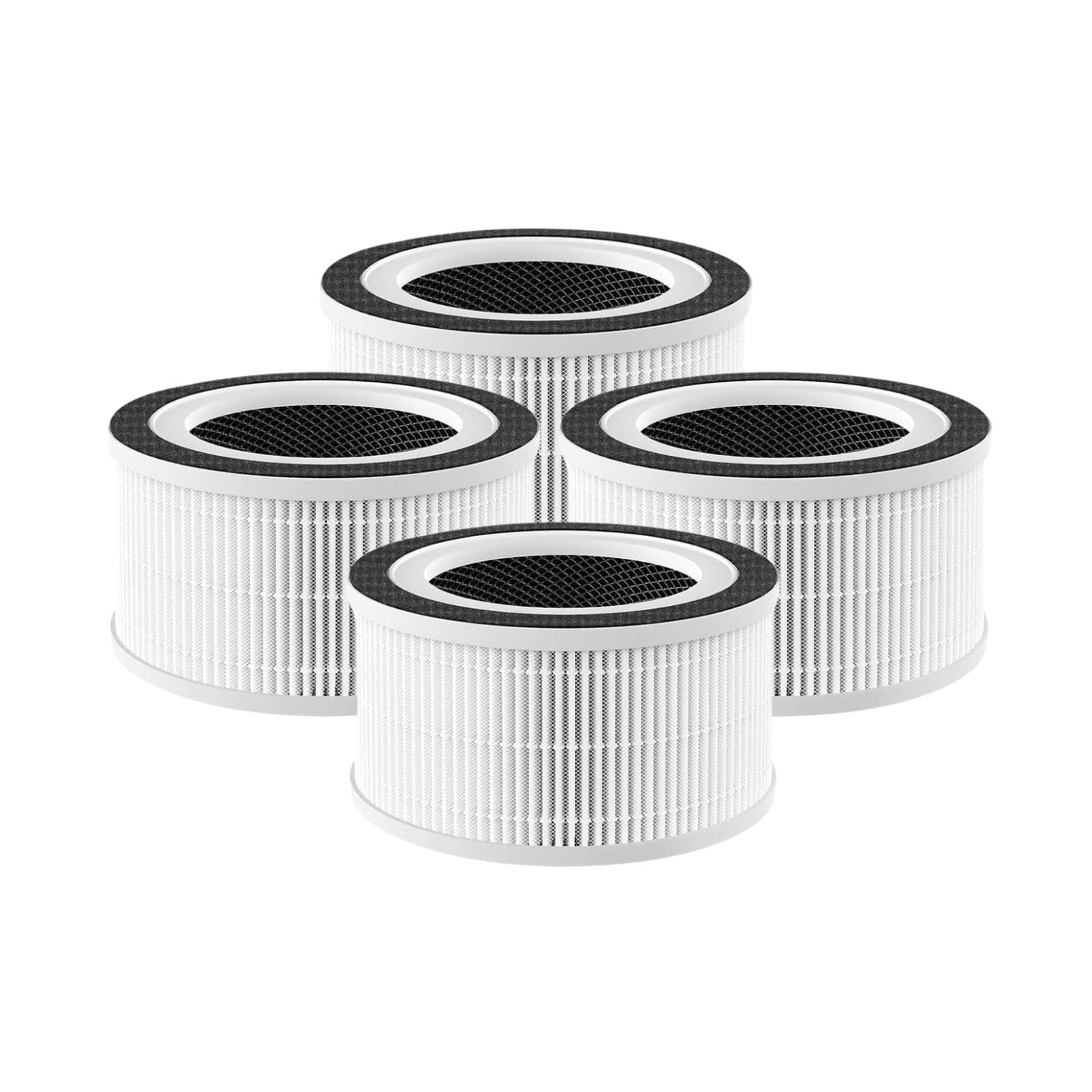 Nispira Allo 3-in-1 True HEPA Filter + Carbon Compatible with MOOKA Allo and Honati Air Purifier, Miroco, Vanaheim and Saki Air Purifier, 4 Filters