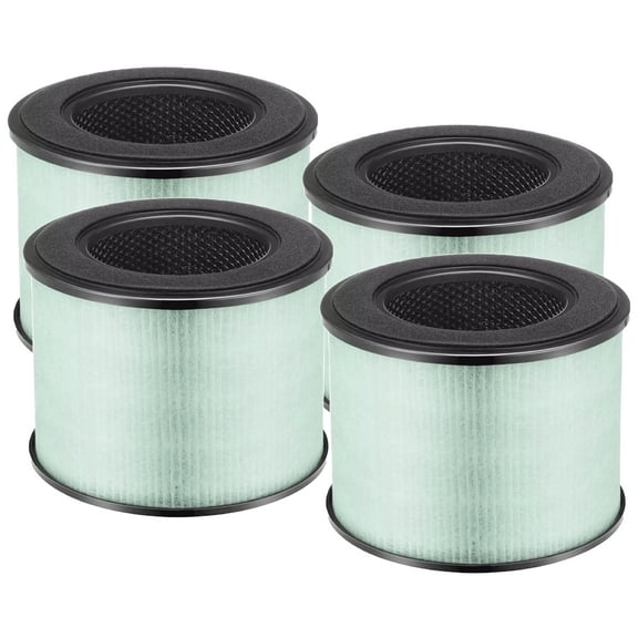 Nispira BS-08 3-in-1 HEPA Air Filter Replacement Compatible with Partu BS-08 Air Purifier, 4 Packs (NOT FOR BS-03)