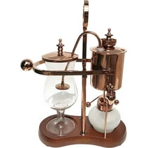 Nispira Belgian Belgium Luxury Royal Family Balance Syphon Siphon Coffee Maker Copper Color, 1 set