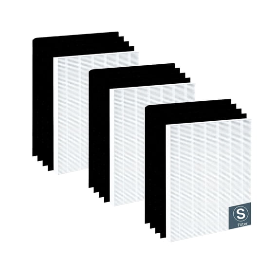 Nispira C545 True HEPA Filter S Replacement with 4 Carbon Pre Filter Compatible with Winix 1712-0096-00 Filter S / 113050 Filter C. Fit Air Purifier Model C545, P150, B151, 9300. 3 Sets