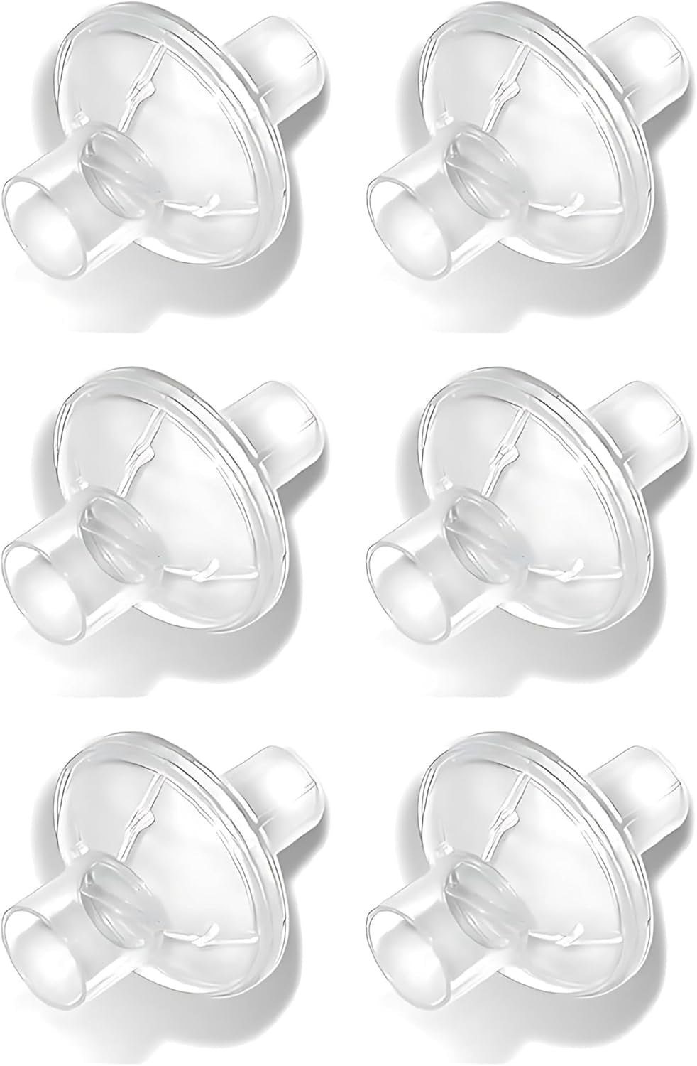 Nispira CPAP Inline Filter for BiPAP CPAP Machines ResMed, Dreamstation Standard Tubing 22 mm Machine 25mm, 6 Packs