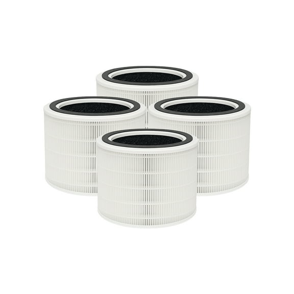 Nispira Core 200S 3-in-1 True HEPA Replacement Filters For Air Purifier Core 200S-RF, 4 Packs