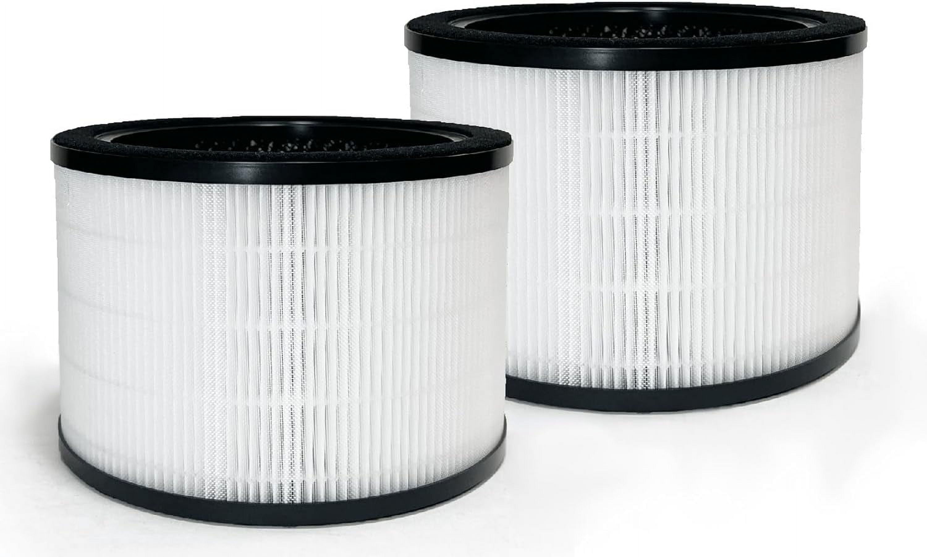 Nispira H7121101 3-In-1 True HEPA Filter Replacement Compatible with Govee Air Purifier H7121 | Removes Smoke, Chemical VOCs, Odor | 2 Pack