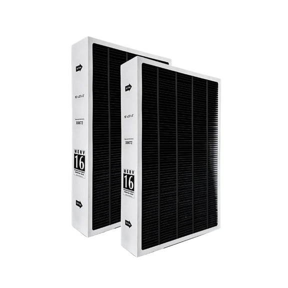 Nispira MERV 16 X6672 Furnace AC HVAC Air Filter Replacement Compatible with Lennox X6672 and HCC16-28 Carbon Home Furnace Filter for HVAC System. Filter size 16" X 25" X 5". 2 Packs