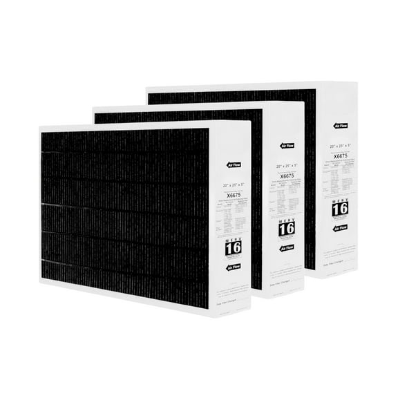 Nispira X6675 20X25X5 Furnace Filter Replacement Compatible with Lennox X6675 HCC20-28 Healthy Climate Clean Carbon AC HVAC System HCF20-16 MERV 16. 3 Packs
