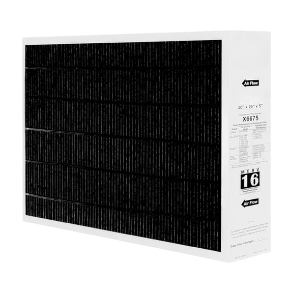 Nispira X6675 20X25X5 Furnace Filter Replacement Compatible with Lennox X6675 HCC20-28 Healthy Climate Clean Carbon AC HVAC System HCF20-16 MERV 16. 1 Pack