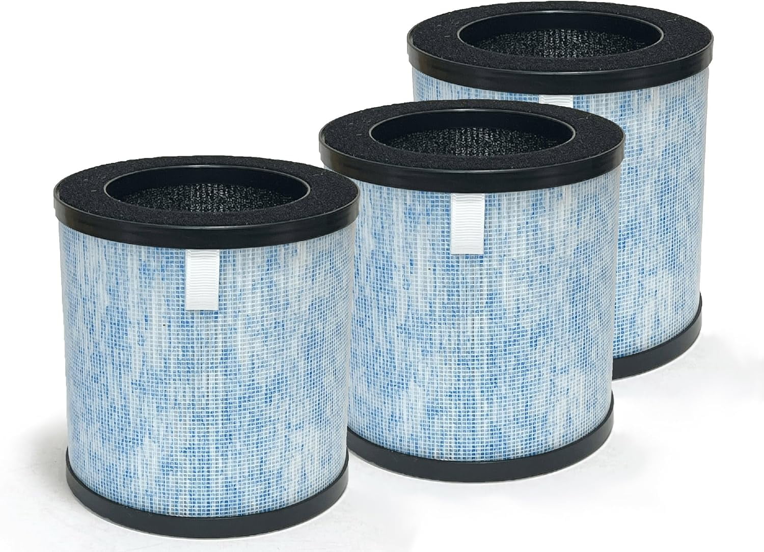 Nispira MJ002h 3-In-1 Activated Carbon True HEPA Filter Replacement For Pomoron Air Purifier MGK21J02 Part MJ002H-RF | Removes Smoke, Chemical VOCs, Odor, Pet Dander | 3 Pack