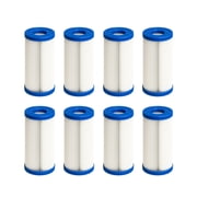 Nispira Pool Filter Replacement for Bestway Flowclear Type III Cartridge Pool Filter Pump 58012E 1000-1500 Gal. | Pack of 8