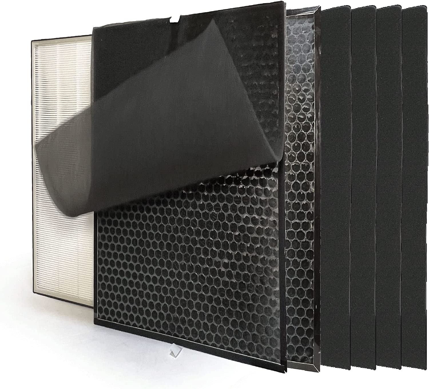 HEPA Filter Carbon Replacement Set For Air Doct Air Purifier 3000 3000M Includes (1) HEPA (2) Carbon VOC Filters (4) Pre Filters