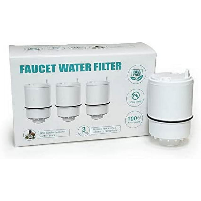 Nispira Premium Faucet Water Filter PUR Cartridge, Coconut shell Carbon