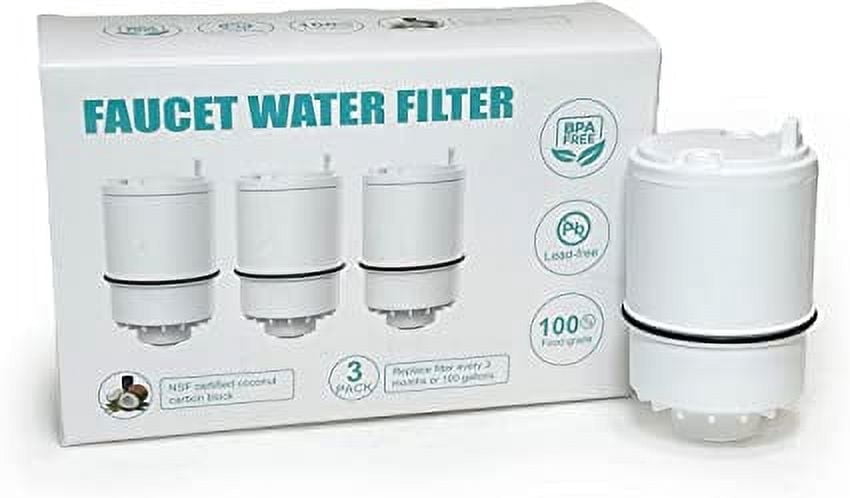 Nispira RF3375 Compatible Water Filter Replacement For All PUR Faucet Filtration Systems | Removes Chlorine, Lead, Odor, Color | 3 Months Filtration | Pack of 3, Not OEM