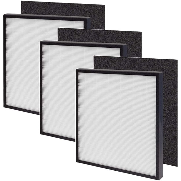 Nispira True HEPA Carbon Filter J Replacement Compatible with Germ Air Purifier AC5900WCA AC5900WDLX FLT5900, 3 Packs
