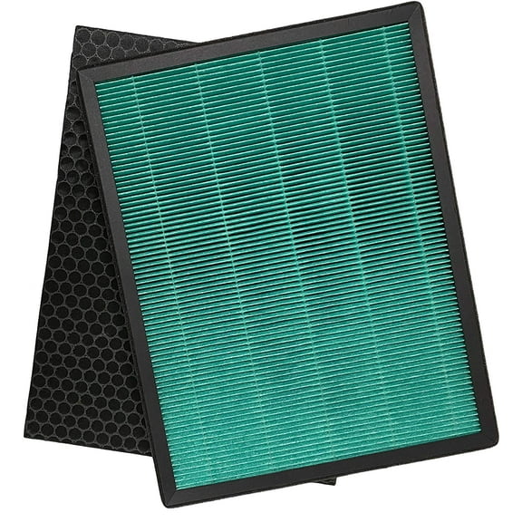 Nispira True HEPA Carbon Filter Replacement Set Compatible with Rabbit Air BioGS 2.0 Ultra Quiet Air Purifier SPA-550A SPA-625A, 1 Set