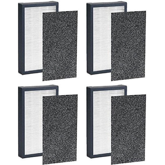 Nispira True HEPA Filter E Replacement Compatible with Germ Air Purifier Model 4100 4150BL 4150P  4 Packs