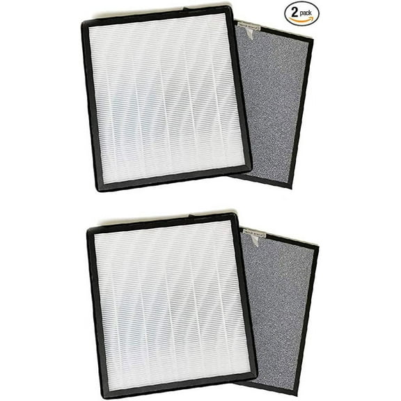 Nispira True HEPA Filter Replacement Compatible with Hathaspace HSP001 Smart True HEPA Air Purifier 5-in-1, 2 Sets of 2 Filters