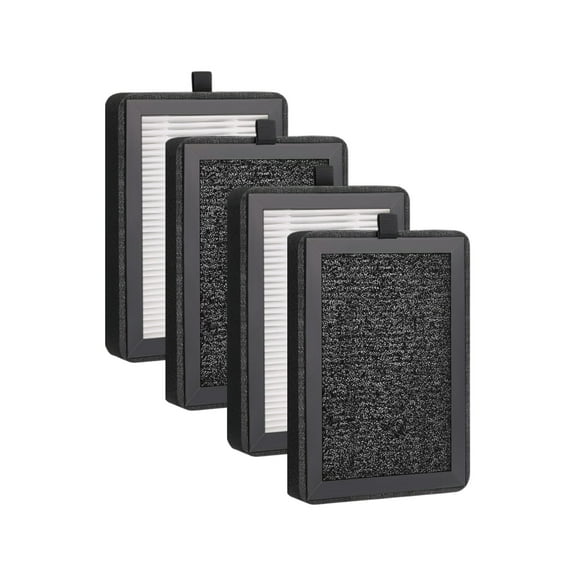 Nispira True HEPA Replacement Filter Compatible with LV-H128 Air Purifier Part LV-H128-RF. 4 Packs