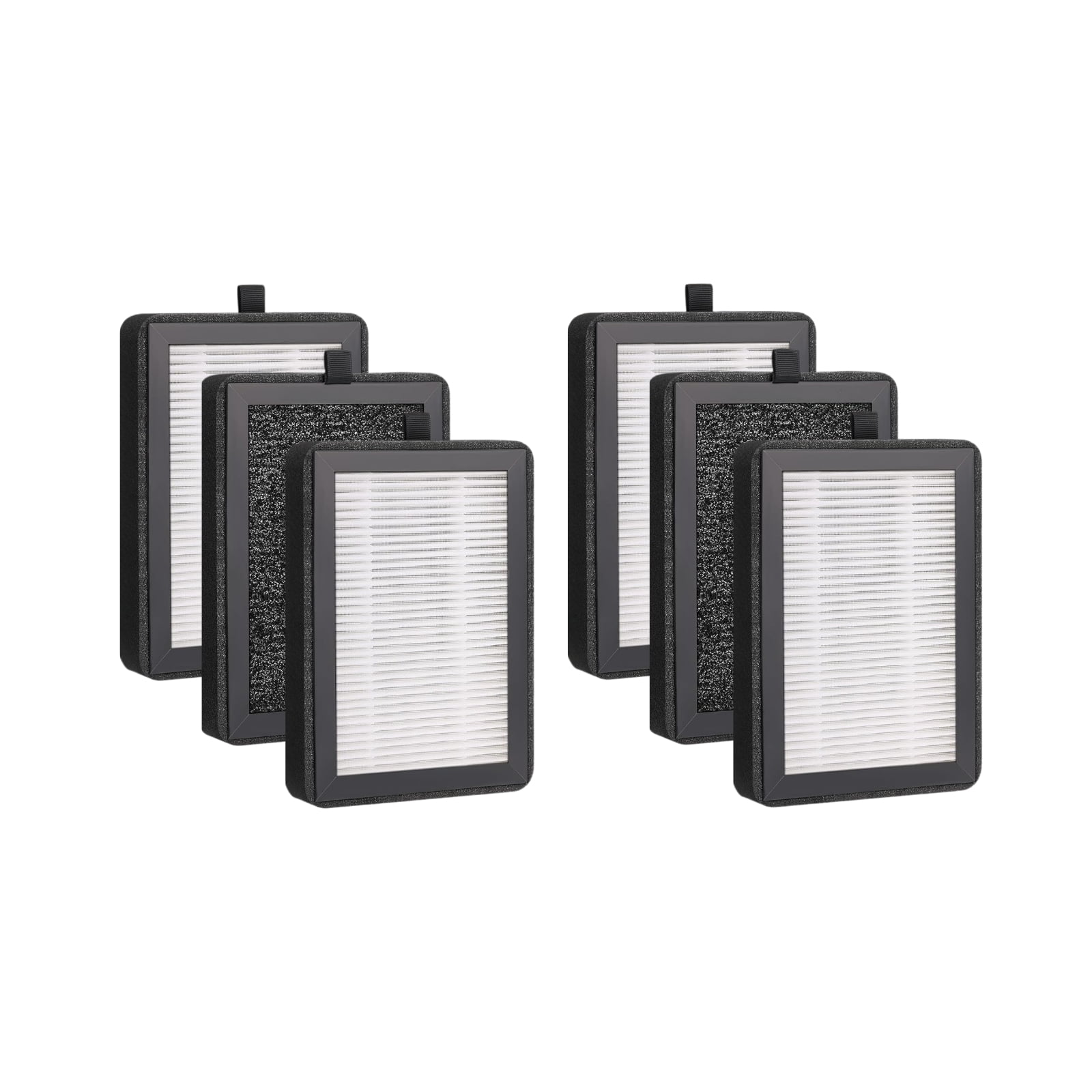 Nispira True HEPA Replacement Filter Compatible with LV-H128 Air Purifier Part LV-H128-RF. 6 Packs