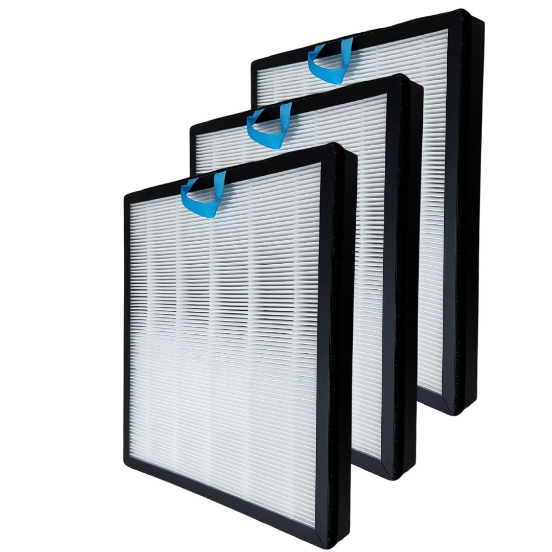 Nispira Vital 100S 2-In-1 True HEPA Filter Replacement Compatible with Levoit Air Purifier Part Vital 100S-RF | Pack of 3