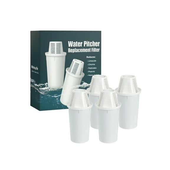 Nispira Water Filter Replacement Compatible with Nakii Aquaphor Water Pitcher Dispenser Removes Chlorine, Lead, Odor, Color Reduce Water Hardness, 4 Packs