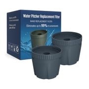 Nispira Water Pitcher Filter Replacement For Epic Nano Pitcher 150 Gallon, 2 Packs