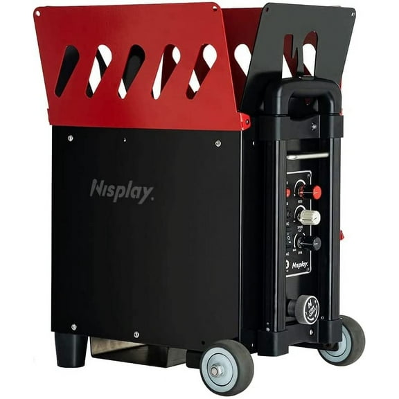 Nisplay Portable Tennis Ball Machine26lbs) - Dual Motor for TopSpin and BackSpin, 80+ balls, Max 68MPH, 4+ Hours Play with Lithium Battery