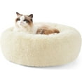thumbnail image 1 of Nisrada Calming Donut Dog Bed Anti-Anxiety, Self Warming, Cozy Soft Plush Round Pet Bed, Ideal for Both Home & Travel, 20"L x 20"W x 8"H, 1 of 10