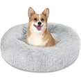 thumbnail image 1 of Nisrada Calming Donut Dog Bed Anti-Anxiety, Self Warming, Cozy Soft Plush Round Pet Bed, Ideal for Both Home & Travel, 24"L x 24"W x 8"H, 1 of 10