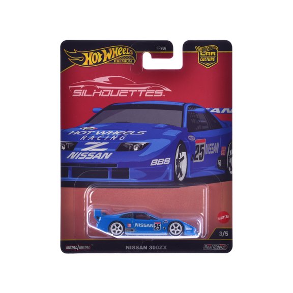Nissan 300ZX #25 "Hot Wheels Racing" Blue "Silhouettes" Series Diecast Model Car by Hot Wheels