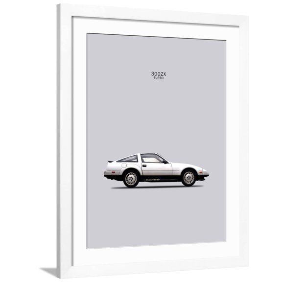 Art.com Nissan 300ZX Turbo 1984 Art Print by Mark Rogan, White Frame Wall Art, 32" x 40"
